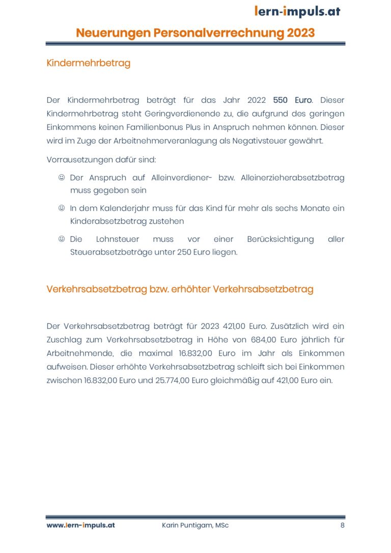 Neuerungen Personalverrechnung 2023 E Book 